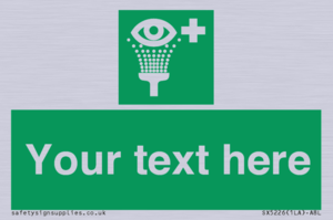 Custom Eye Wash Station Sign